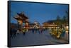 Confucian Temple, Pedestrian Street, Nanjing, Jiangsu province, China, Asia-Michael Snell-Framed Stretched Canvas