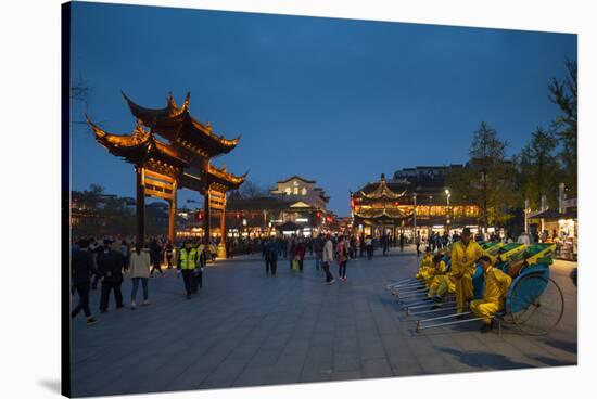 Confucian Temple, Pedestrian Street, Nanjing, Jiangsu province, China, Asia-Michael Snell-Stretched Canvas