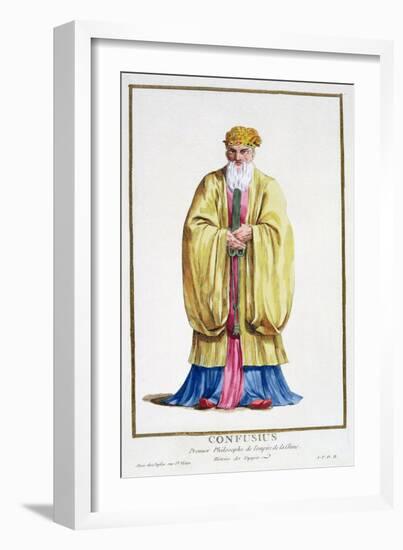 Confucius, ancient Chinese philosopher, (1780)-Pierre Duflos-Framed Giclee Print