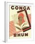 Conga Rhum Brand Rum Label-Lantern Press-Framed Art Print