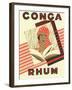 Conga Rhum Brand Rum Label-Lantern Press-Framed Art Print