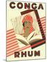 Conga Rhum Brand Rum Label-Lantern Press-Mounted Art Print