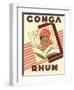 Conga Rhum Brand Rum Label-Lantern Press-Framed Art Print