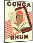 Conga Rhum Brand Rum Label-Lantern Press-Mounted Art Print