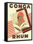 Conga Rhum Brand Rum Label-Lantern Press-Framed Stretched Canvas