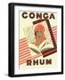 Conga Rhum Brand Rum Label-Lantern Press-Framed Art Print