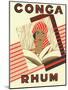 Conga Rhum Brand Rum Label-Lantern Press-Mounted Art Print