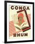 Conga Rhum Brand Rum Label-Lantern Press-Framed Art Print