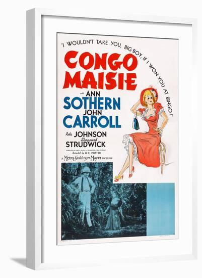 Congo Maisie, John Carroll, Ann Sothern, 1940-null-Framed Art Print