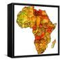 Congo On Actual Map Of Africa-michal812-Framed Stretched Canvas