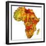 Congo On Actual Map Of Africa-michal812-Framed Premium Giclee Print