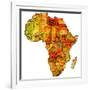 Congo On Actual Map Of Africa-michal812-Framed Premium Giclee Print