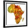 Congo On Actual Map Of Africa-michal812-Framed Premium Giclee Print