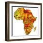 Congo On Actual Map Of Africa-michal812-Framed Art Print