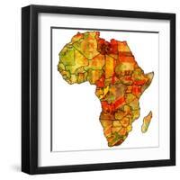 Congo On Actual Map Of Africa-michal812-Framed Art Print