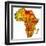 Congo On Actual Map Of Africa-michal812-Framed Art Print