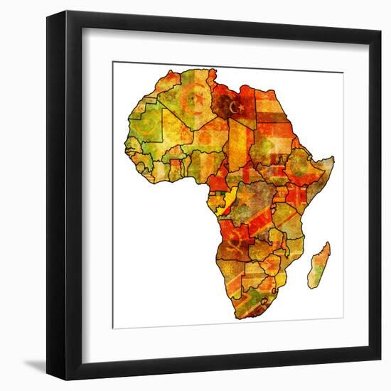 Congo On Actual Map Of Africa-michal812-Framed Art Print