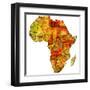 Congo On Actual Map Of Africa-michal812-Framed Art Print