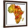 Congo On Actual Map Of Africa-michal812-Framed Art Print