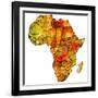 Congo On Actual Map Of Africa-michal812-Framed Art Print