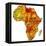 Congo On Actual Map Of Africa-michal812-Framed Stretched Canvas