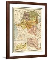 Congo - Panoramic Map-Lantern Press-Framed Art Print