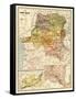 Congo - Panoramic Map-Lantern Press-Framed Stretched Canvas