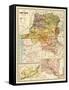 Congo - Panoramic Map-Lantern Press-Framed Stretched Canvas