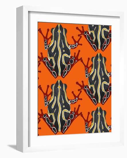 Congo Tree Frog Orange-Sharon Turner-Framed Art Print