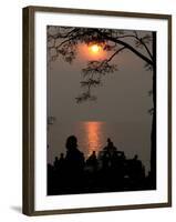 Congolese Refugees Wait for the Ferry to Bukavu, Congo-null-Framed Photographic Print