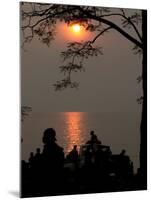 Congolese Refugees Wait for the Ferry to Bukavu, Congo-null-Mounted Photographic Print