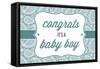 Congrats - it's a Baby Boy-Lantern Press-Framed Stretched Canvas