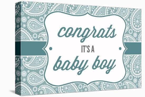 Congrats - it's a Baby Boy-Lantern Press-Stretched Canvas