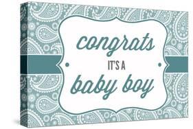 Congrats - it's a Baby Boy-Lantern Press-Stretched Canvas