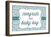 Congrats - it's a Baby Boy-Lantern Press-Framed Art Print