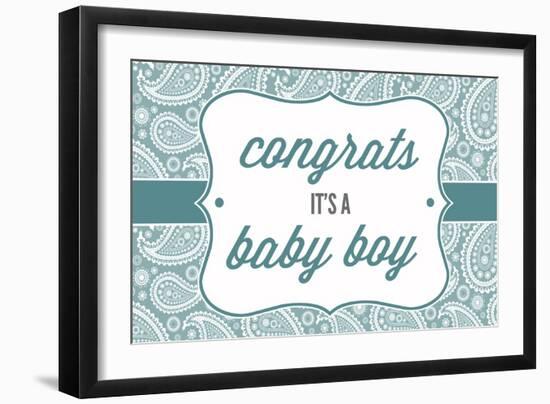 Congrats - it's a Baby Boy-Lantern Press-Framed Art Print