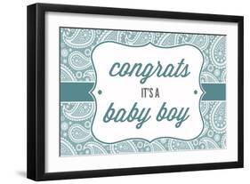 Congrats - it's a Baby Boy-Lantern Press-Framed Art Print