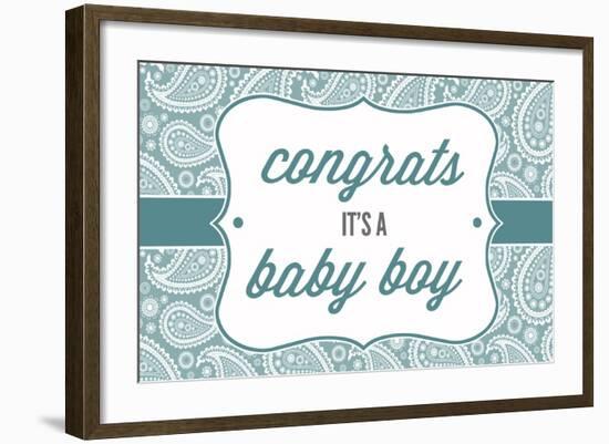 Congrats - it's a Baby Boy-Lantern Press-Framed Art Print