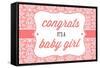 Congrats - it's a Baby Girl-Lantern Press-Framed Stretched Canvas