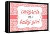 Congrats - it's a Baby Girl-Lantern Press-Framed Stretched Canvas
