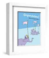 Congratulations (blue)-Theodor (Dr. Seuss) Geisel-Framed Art Print