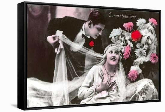 Congratulations, Bride and Groom-null-Framed Stretched Canvas