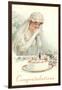 Congratulations, Bride with Cake-null-Framed Art Print