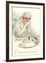 Congratulations, Bride with Cake-null-Framed Art Print