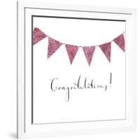 Congratulations Bunting-Elizabeth Rider-Framed Giclee Print