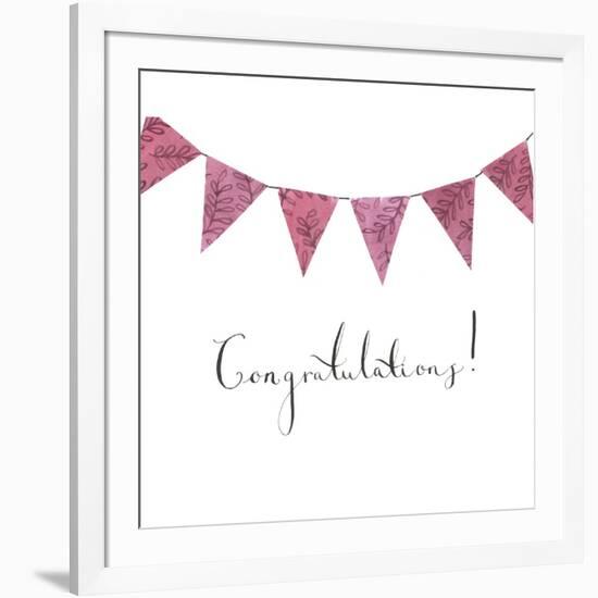 Congratulations Bunting-Elizabeth Rider-Framed Giclee Print