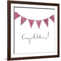 Congratulations Bunting-Elizabeth Rider-Framed Giclee Print