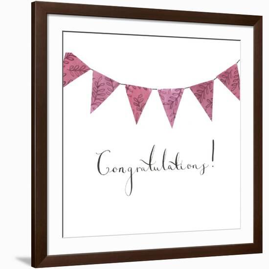 Congratulations Bunting-Elizabeth Rider-Framed Giclee Print