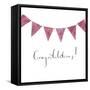 Congratulations Bunting-Elizabeth Rider-Framed Stretched Canvas