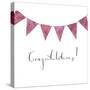 Congratulations Bunting-Elizabeth Rider-Stretched Canvas